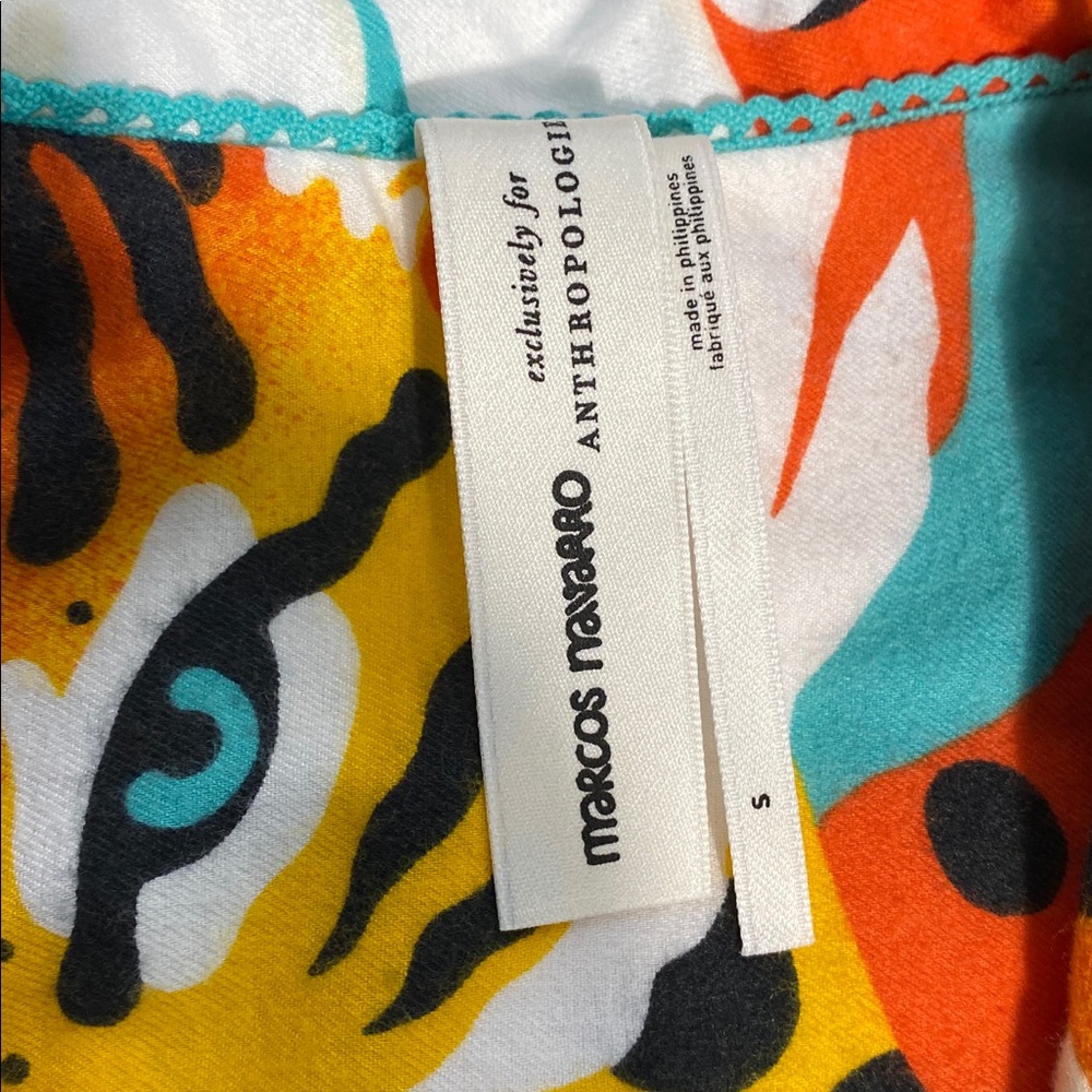 Marcos Navarro for Anthropologie Flannel Sleep Top Colorful Animal Print small - Picture 7 of 11